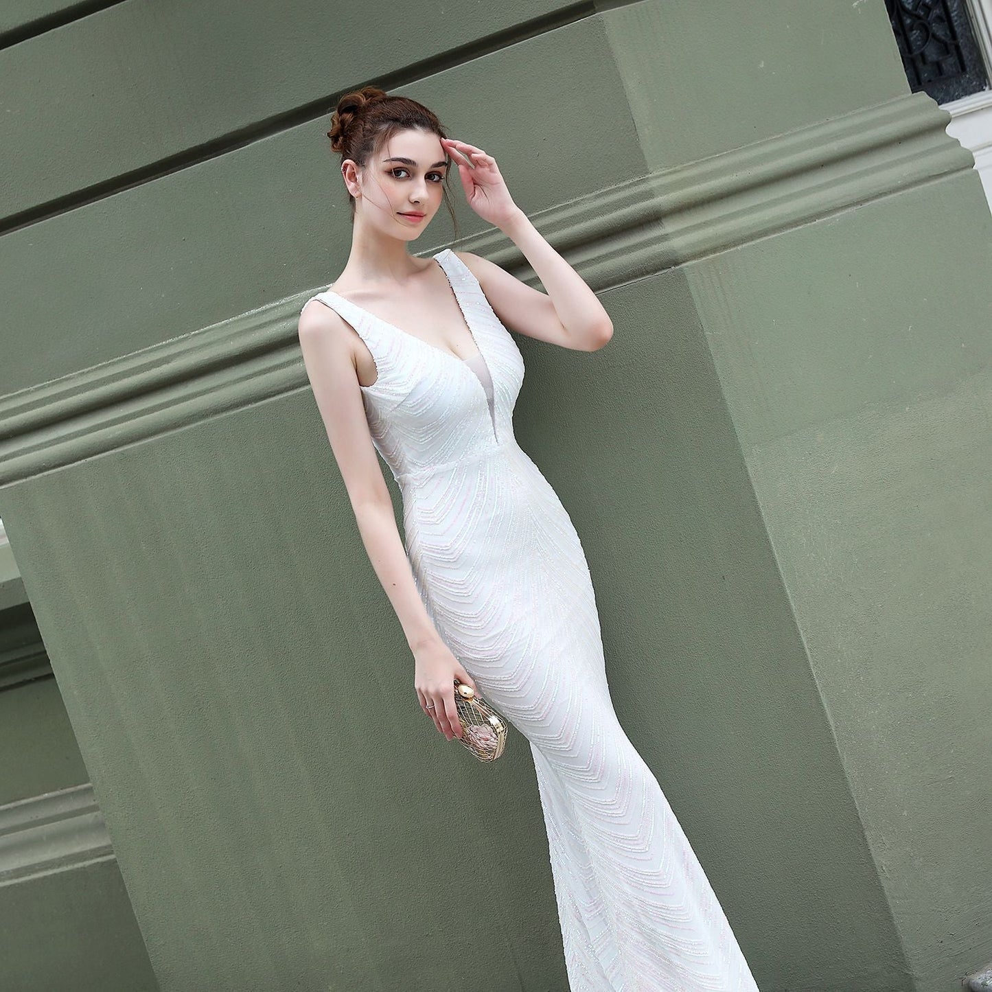 Sequin Fishtail Formal Dress