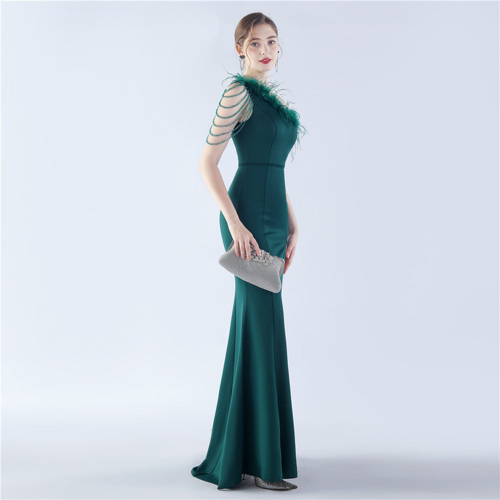 Exhibition and Wedding Evening Formal Gown