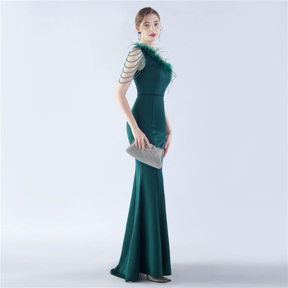 Exhibition and Wedding Evening Formal Gown