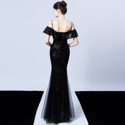Silk Thread Fringe Beaded Formal Dresses