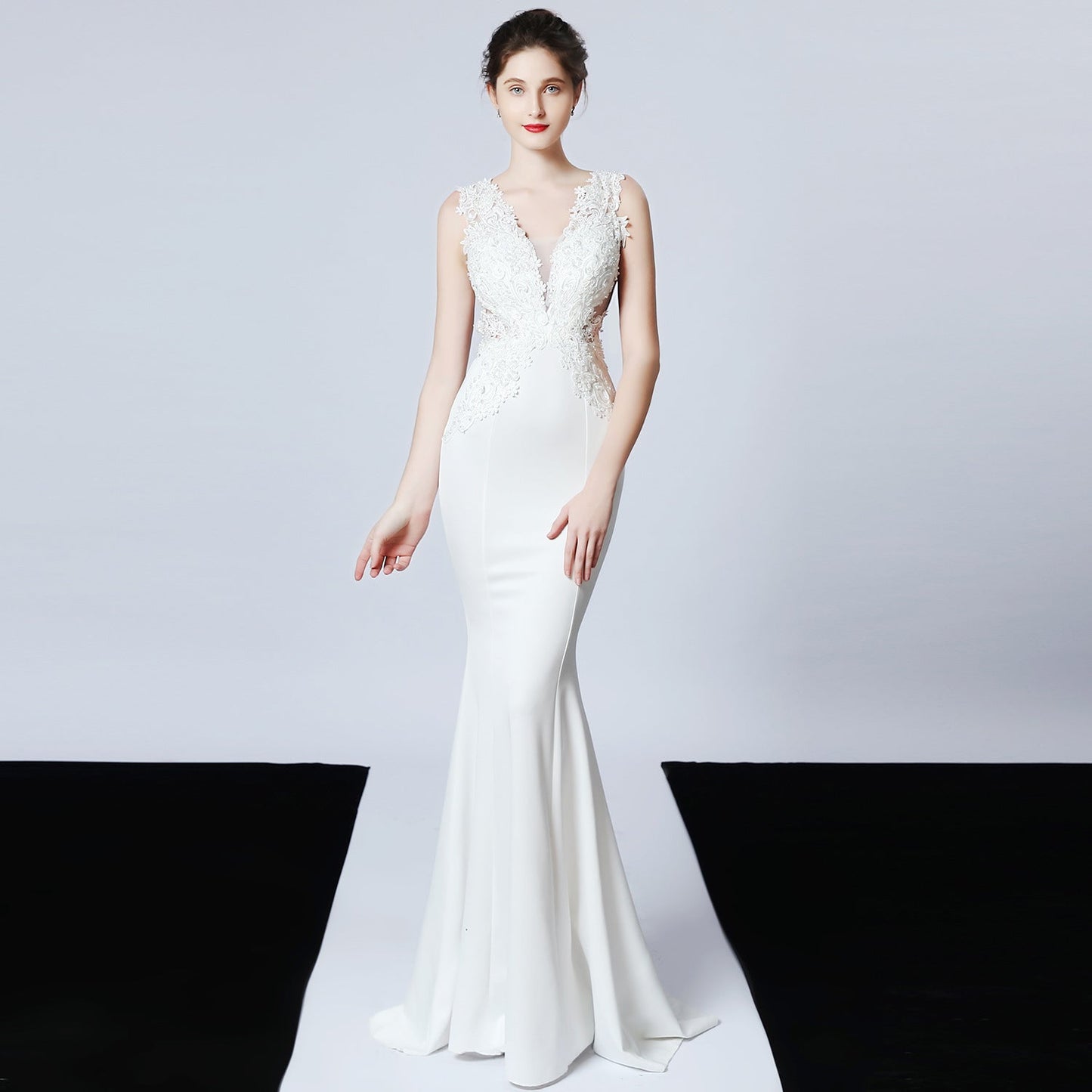 Hand Appliquéd Beaded Formal Dress