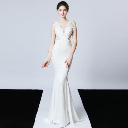 Hand Appliquéd Beaded Formal Dress