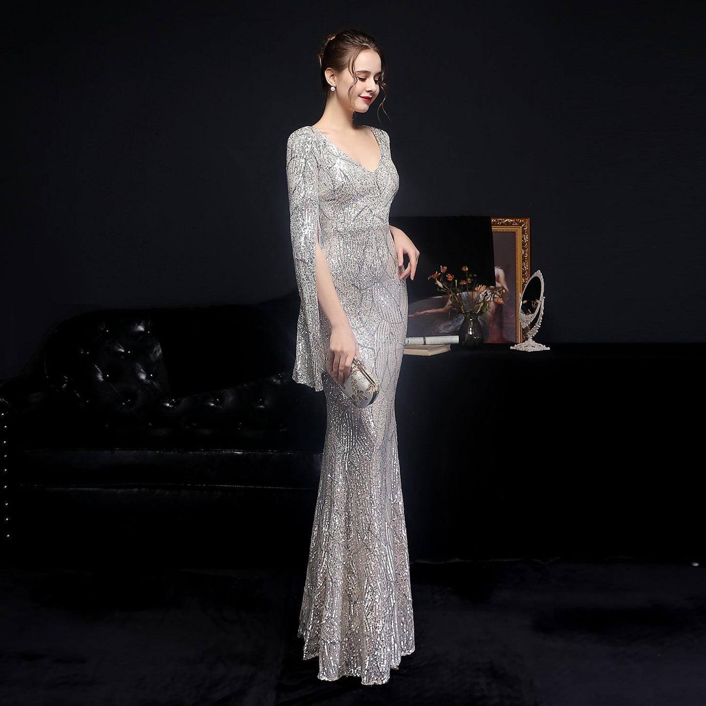 Sequin Long Formal Gown