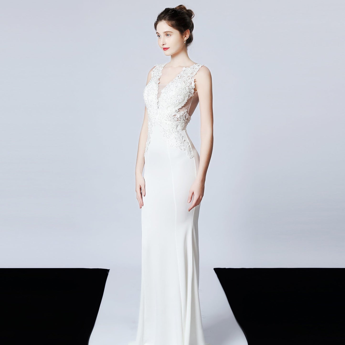 Hand Appliquéd Beaded Formal Dress