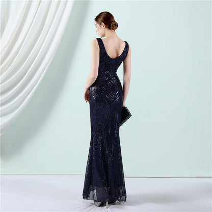 Sleeveless Sequin Formal Dress