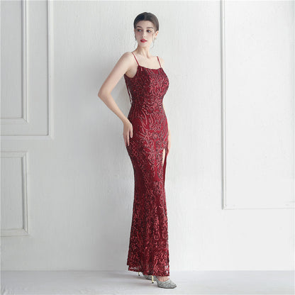 Positioned Floral Beaded Formal Dress