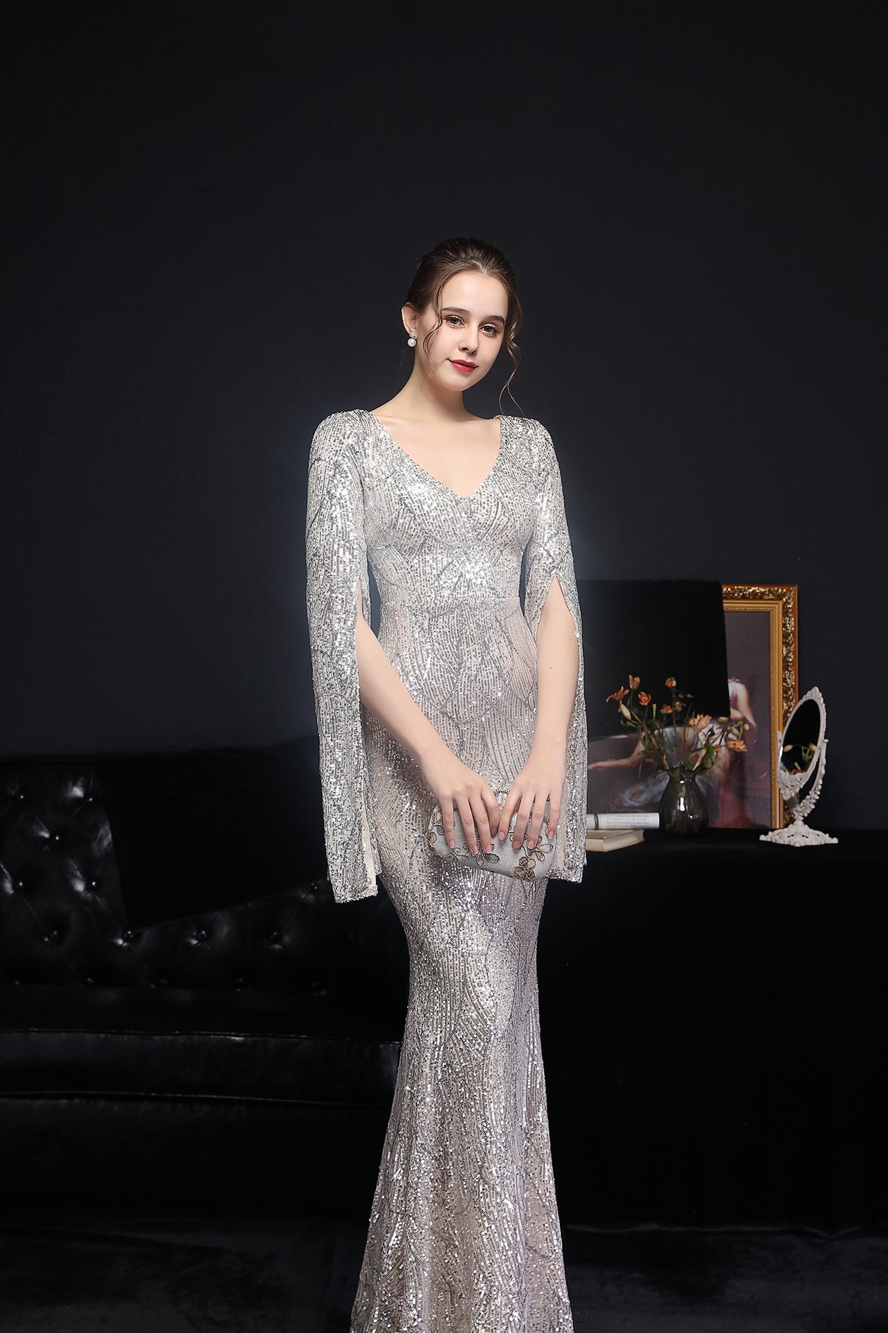 Sequin Long Formal Gown