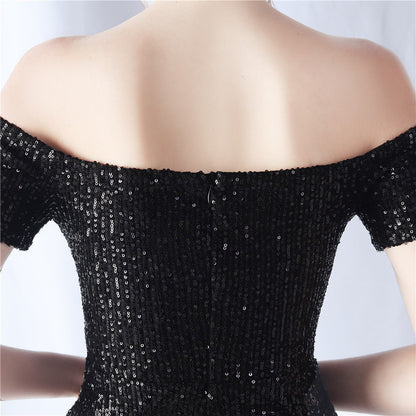 Gradient Beaded Formal Dress