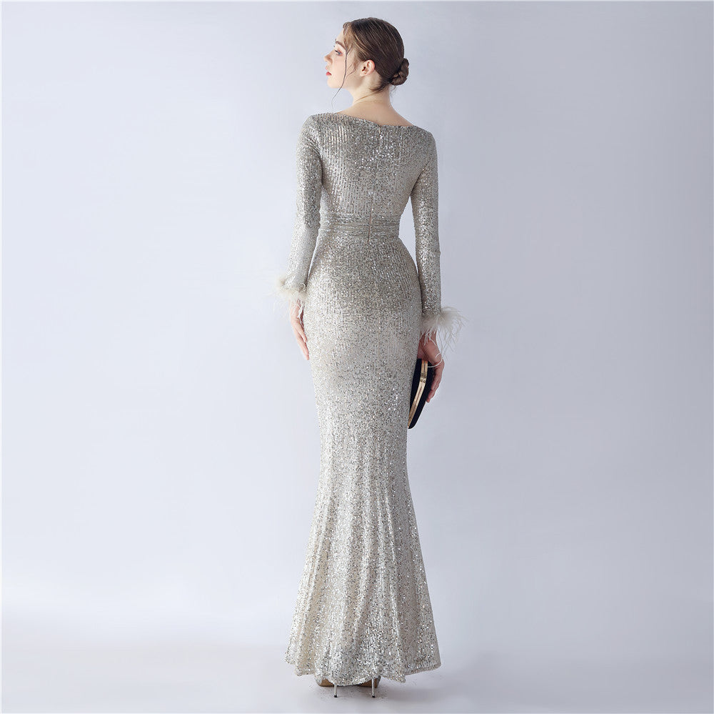 Long Sleeve Formal Dress