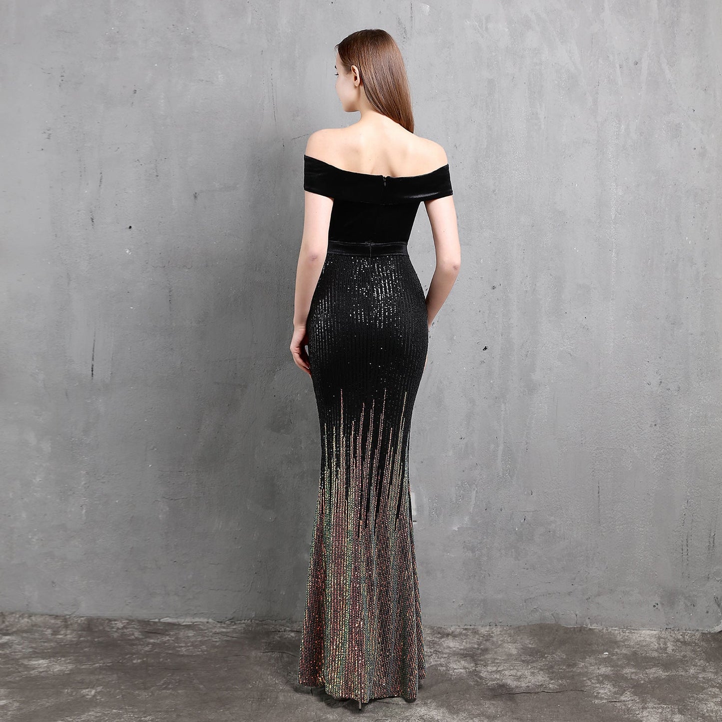 One Shoulder Fishtail Formal Dress