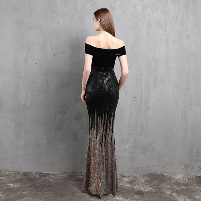 One Shoulder Fishtail Formal Dress