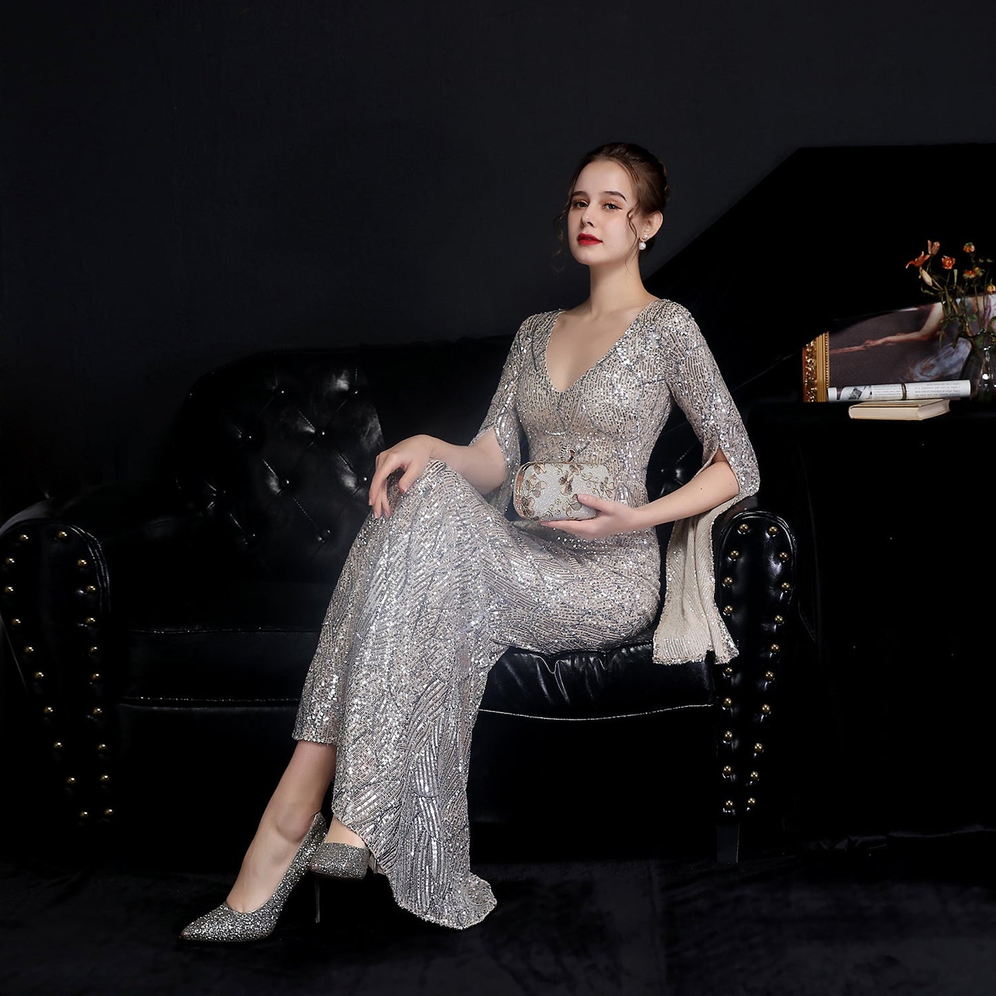 Sequin Long Formal Gown