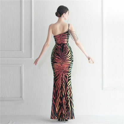 Beaded Sexy Halter Formal Dress