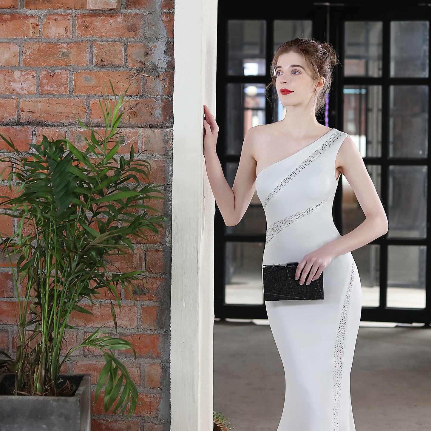 Long One Shoulder Formal Dress