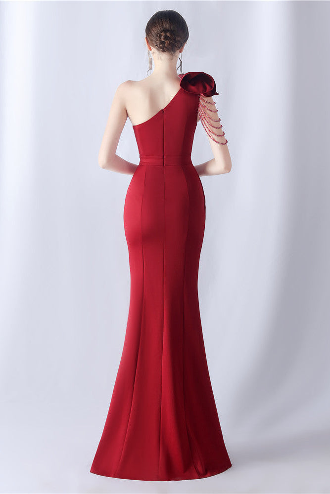 Crafted Flower With Beading Formal Dress