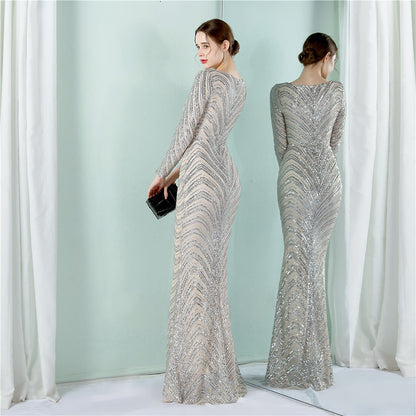 Sequined Fishtail Formal Dress