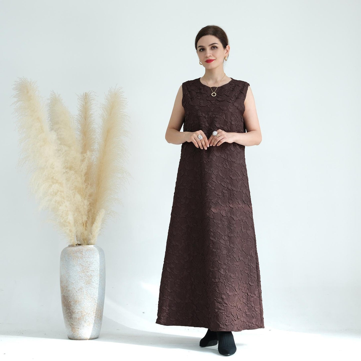 Cardigan with Vest Dress Abaya Robe