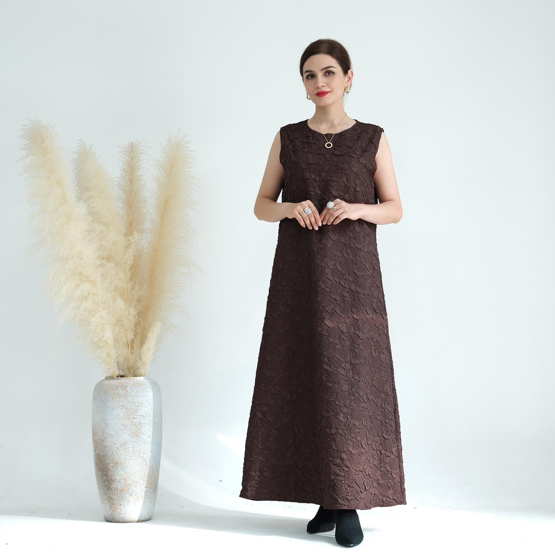 Cardigan with Vest Dress Abaya Robe