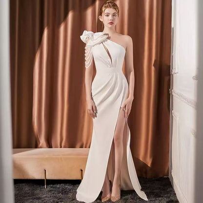 Crafted Flower With Beading Formal Dress