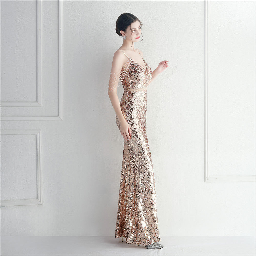 Beaded Illusion Beaded Formal Dress