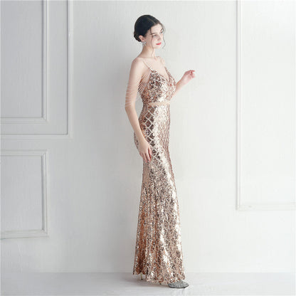 Beaded Illusion Beaded Formal Dress