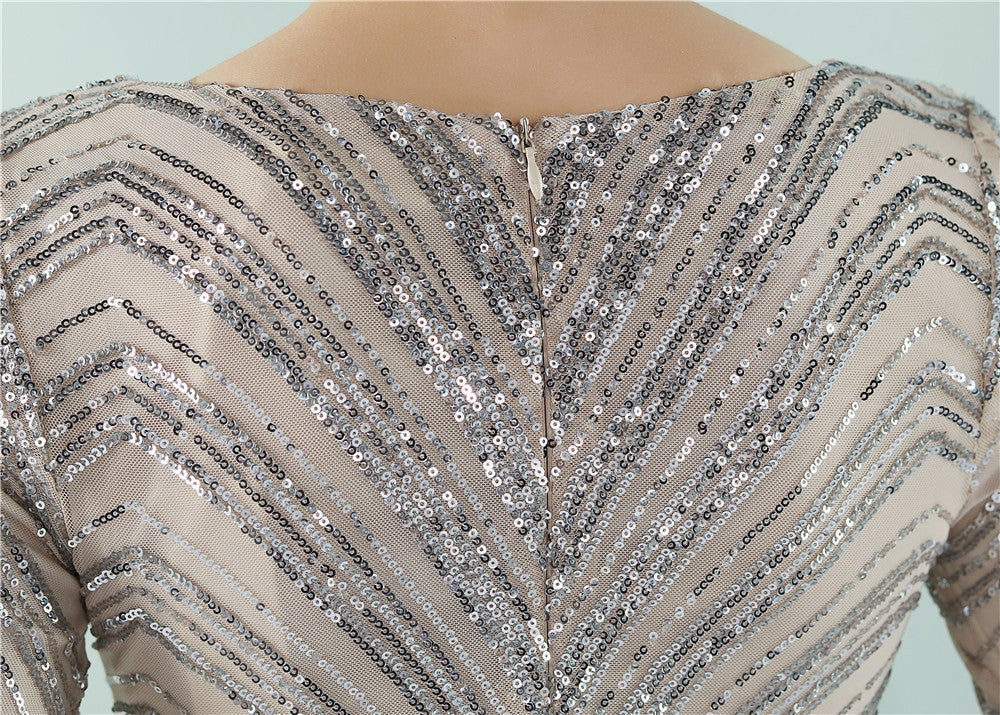 Sequined Fishtail Formal Dress