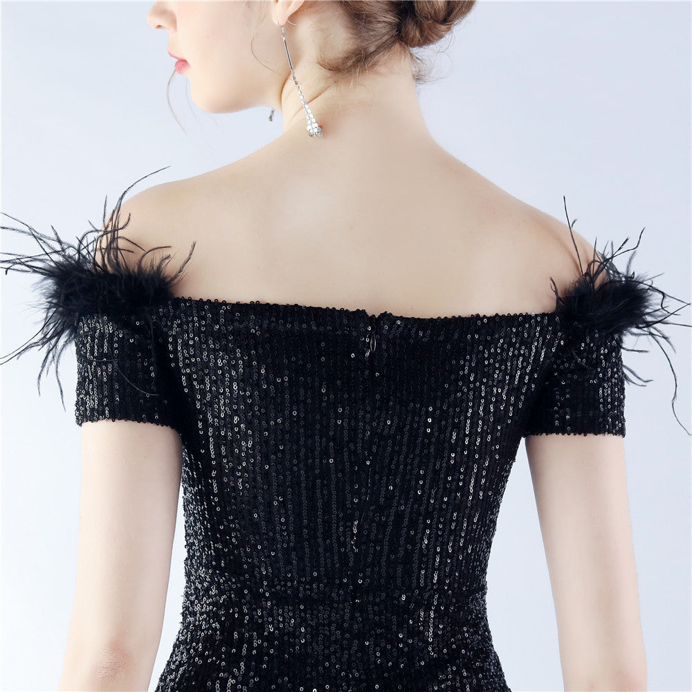 Mireille Off Shoulder High-End Evening Formal Dress