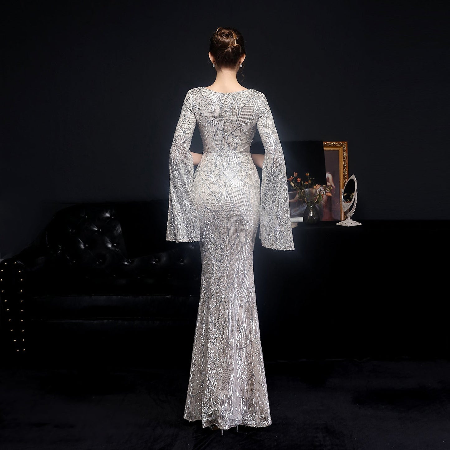 Sequin Long Formal Gown