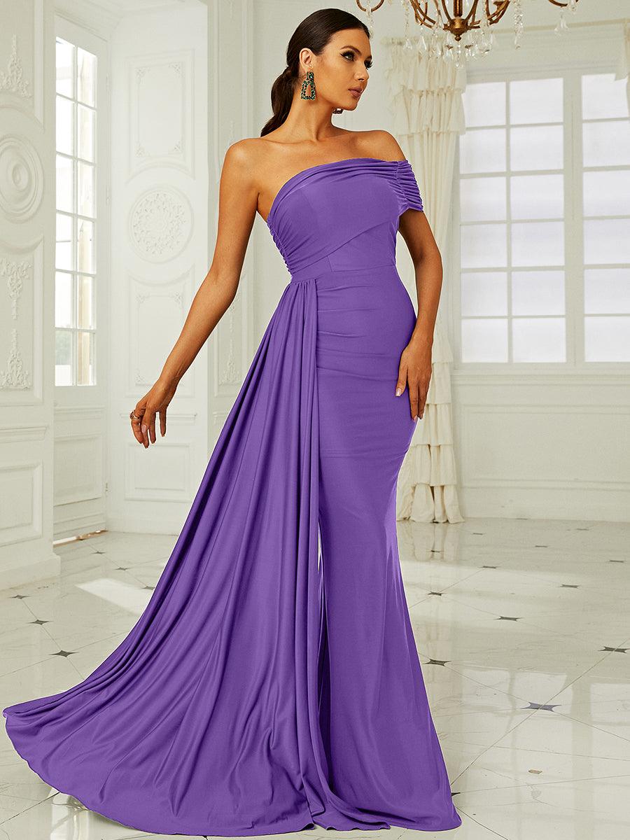 Draping Emerald Green Dress