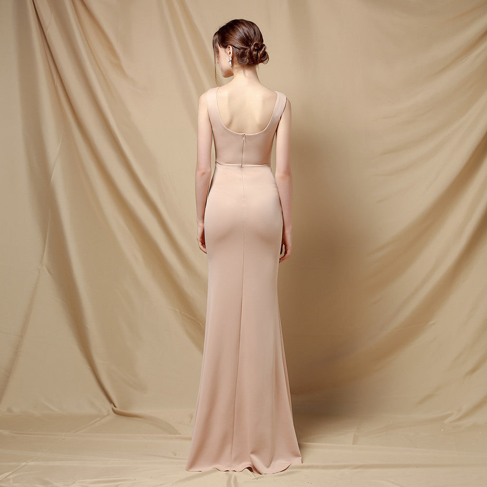 Long Fishtail Neck Formal Dresses
