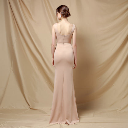 Long Fishtail Neck Formal Dresses