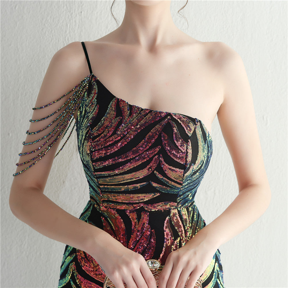 Beaded Sexy Halter Formal Dress