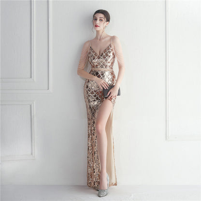 Beaded Illusion Beaded Formal Dress