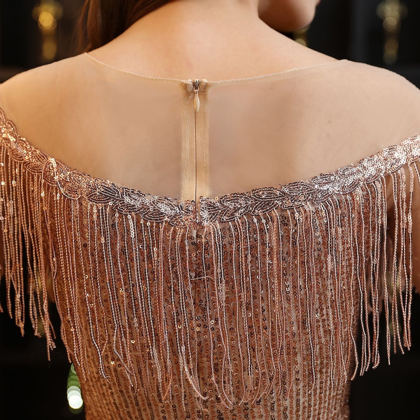 Sequin Fishtail Formal Dress