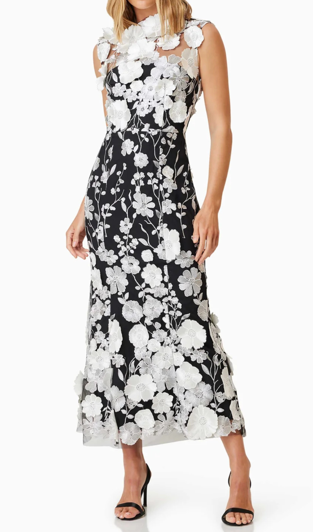 セレーネ カクテル ミディドレス（ブラック）