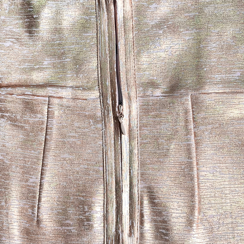 ABITO LUNGO SOTTOVESTE CON SPACCHI ORO E SCHIENA SENZA SCHIENA 