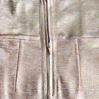 ABITO LUNGO SOTTOVESTE CON SPACCHI ORO E SCHIENA SENZA SCHIENA 