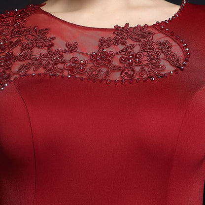 Lace Rhinestone Formal Dress