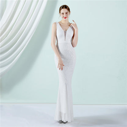 Sleeveless Sequin Formal Dress