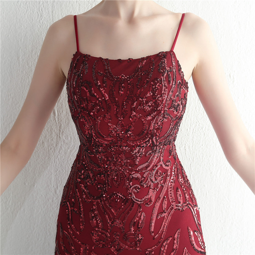 Positioned Floral Beaded Formal Dress