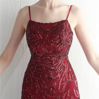 Positioned Floral Beaded Formal Dress