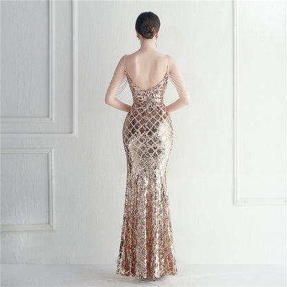 Beaded Illusion Beaded Formal Dress