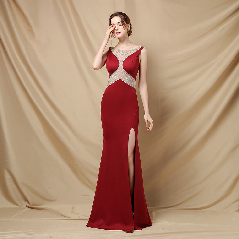 Long Fishtail Neck Formal Dresses