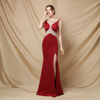 Long Fishtail Neck Formal Dresses