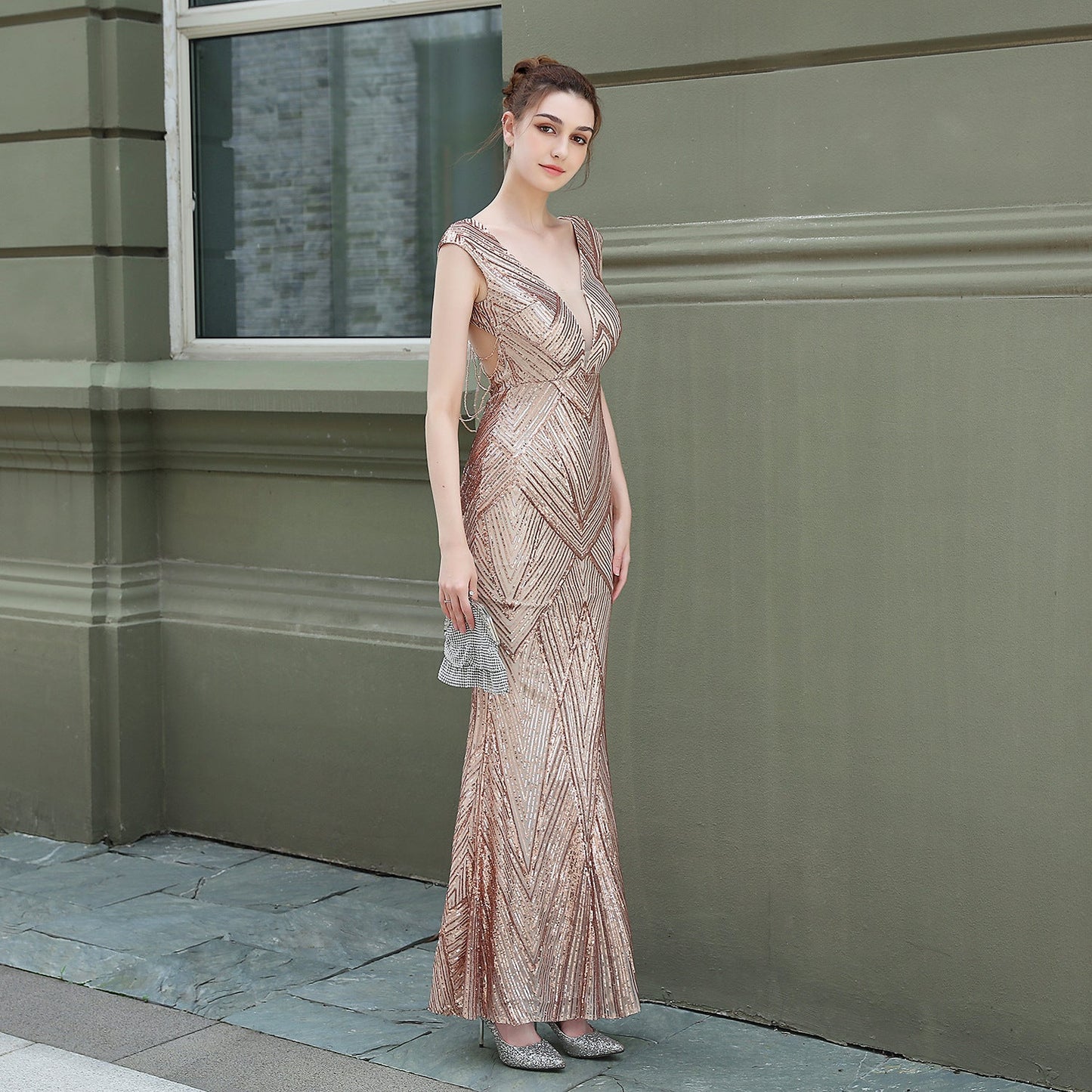 Sequin Fishtail Formal Dress