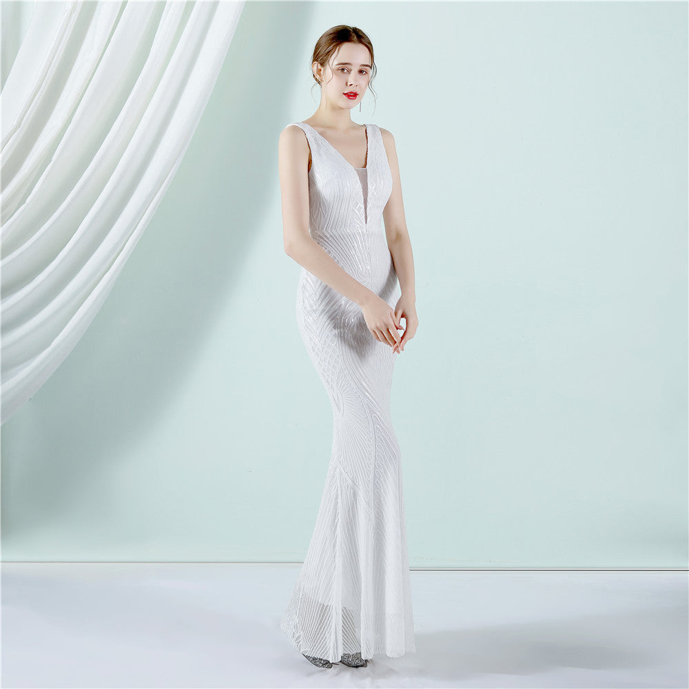Sleeveless Sequin Formal Dress