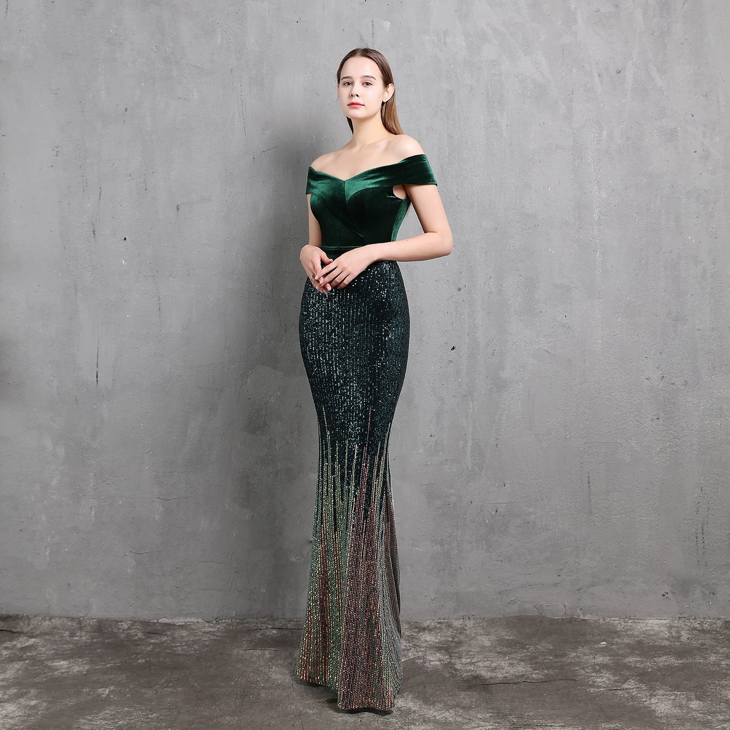 One Shoulder Fishtail Formal Dress