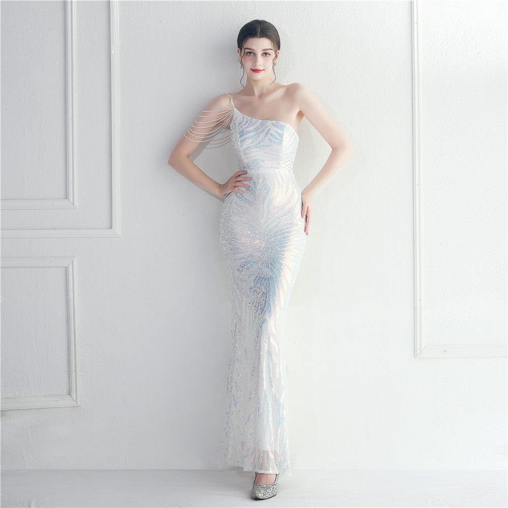 Beaded Sexy Halter Formal Dress