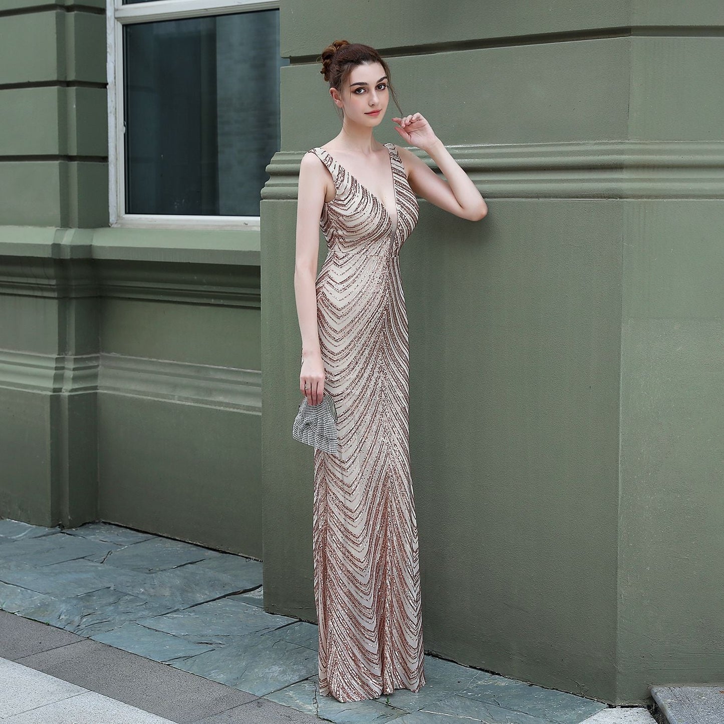 Sequin Fishtail Formal Dress