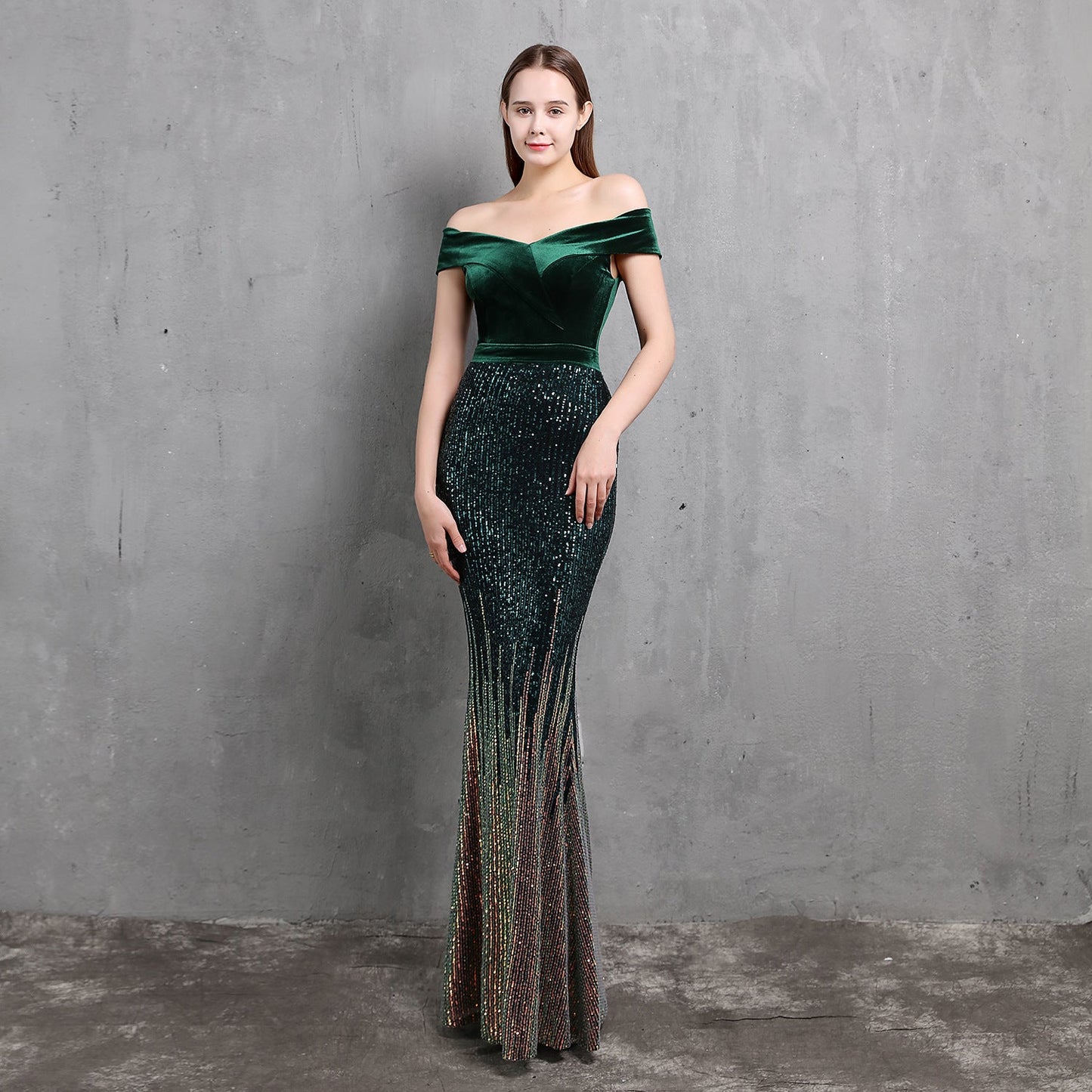 One Shoulder Fishtail Formal Dress